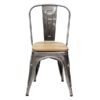 Silla Bolton Galvanizada asiento de madera (Tolix) - Imagen 3