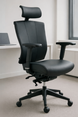 Sillón Ejecutivo H1 Vinipiel Negro